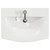 Napoli 390 Matt Black 600mm 2 Drawer Vanity Unit with Arc Basin Top View thumbnail