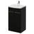 Napoli 390 Matt Black 500mm 2 Door Vanity Unit with Arc Basin Right Hand View thumbnail
