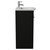 Napoli 390 Matt Black 500mm 2 Door Vanity Unit with Arc Basin Side View thumbnail