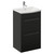 Napoli 390 Matt Black 500mm 2 Drawer Vanity Unit with Arc Basin Left Hand View