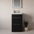 Napoli 390 Matt Black 500mm 2 Drawer Vanity Unit with Arc Basin Lifestyle Image thumbnail