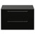 Napoli 460 Matt Black 800mm Wall Mounted 2 Drawer Vanity Unit for Countertop Basins Front View