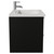 Napoli 460 Matt Black 600mm Wall Mounted 2 Drawer Vanity Unit with Glide Basin Side View