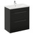 Napoli 460 Matt Black 800mm 2 Drawer Vanity Unit with Glide Basin Left Hand View thumbnail