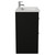 Napoli 460 Matt Black 800mm 2 Drawer Vanity Unit with Glide Basin Side View thumbnail