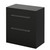 Napoli 460 Matt Black 800mm 2 Drawer Vanity Unit for Countertop Basins Right Hand View
