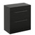 Napoli 460 Matt Black 800mm 2 Drawer Vanity Unit for Countertop Basins Left Hand View