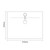 Napoli 460 Matt Black 600mm 2 Door Vanity Unit with Glide Basin Top Down Dimensions thumbnail
