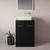Napoli 460 Matt Black 600mm 2 Door Vanity Unit for Countertop Basins Lifestyle Image thumbnail
