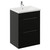 Napoli 460 Matt Black 600mm 2 Drawer Vanity Unit with Glide Basin Left Hand View