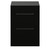 Napoli 460 Matt Black 600mm 2 Drawer Vanity Unit for Countertop Basins Front View thumbnail