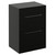 Napoli 460 Matt Black 600mm 2 Drawer Vanity Unit for Countertop Basins Left Hand View