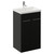 Napoli 390 Matt Black 500mm 2 Door Vanity Unit with Glide Basin Left Hand View