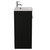 Napoli 390 Matt Black 500mm 2 Door Vanity Unit with Glide Basin Side View