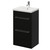 Napoli 390 Matt Black 500mm 2 Drawer Vanity Unit with Glide Basin Right Hand View