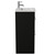 Napoli 390 Matt Black 500mm 2 Drawer Vanity Unit with Glide Basin Side View thumbnail