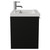 Napoli 390 Matt Black 500mm Wall Mounted Single Drawer Vanity Unit with Glide Basin Side View