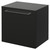Napoli 390 Matt Black 500mm Wall Mounted Single Drawer Vanity Unit for Countertop Basins Right Hand View