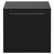 Napoli 390 Matt Black 500mm Wall Mounted Single Drawer Vanity Unit for Countertop Basins Front View
