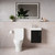 Napoli Cube Matt Black 400mm Single Door Wall Mounted Vanity Unit and Jubilee Toilet Suite with Align Basin Lifestyle Image thumbnail