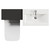 Napoli 390 Matt Black 1100mm 2 Door Vanity Unit Toilet Suite with Glide Basin Top View thumbnail