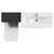 Napoli 390 Matt Black 1300mm 2 Drawer Vanity Unit Toilet Suite with Glide Basin Top View thumbnail