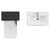 Napoli 390 Matt Black 1100mm Wall Mounted 2 Drawer Vanity Unit and Toilet Suite with Glide Basin Top View thumbnail