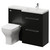 Napoli 390 Matt Black 1100mm 2 Drawer Vanity Unit Toilet Suite with Square Right Hand Lucia Basin Right Hand View thumbnail