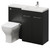 Napoli 390 Matt Black 1100mm 2 Door Vanity Unit Toilet Suite with Square Right Hand Lucia Basin Right Hand View thumbnail