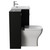Napoli 460 Matt Black 1100mm 2 Drawer Vanity Unit Toilet Suite with Glide Basin Side View thumbnail