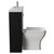 Napoli 250 Matt Black 1000mm 2 Door Vanity Unit Toilet Suite with Square Silvo Basin Side View