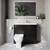 Napoli 250 Matt Black 1000mm 2 Door Vanity Unit Toilet Suite with Square Silvo Basin Lifestyle Image thumbnail