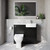 Napoli 250 Matt Black 1000mm 2 Door Vanity Unit Toilet Suite with Right Hand Round Rico Semi Recessed Basin Lifestyle Image thumbnail