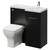 Napoli 390 Matt Black 900mm Single Door Vanity Unit Toilet Suite with Right Hand Square Lucia Basin Right Hand View thumbnail