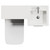 Napoli 390 Matt Black 900mm Single Door Vanity Unit Toilet Suite with Right Hand Square Lucia Basin Top View thumbnail