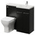 Napoli 390 Matt Black 1000mm 2 Door Vanity Unit Toilet Suite with Right Hand Square Lucia Basin Right Hand View thumbnail