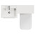 Napoli 390 Matt Black 1000mm 2 Drawer Vanity Unit Toilet Suite with Left Hand Square Lucia Basin Top View thumbnail