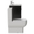 Napoli 460 Matt Black 600mm 2 Drawer Vanity Unit and Tacoma Comfort Height Toilet Suite with Angel Basin Side View thumbnail