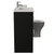 Napoli 390 Matt Black 1500mm 2 Drawer Vanity Unit Toilet Suite with Left Hand Square Lucia Basin Side View thumbnail