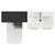 Napoli 390 Cento Matt Black 1200mm 2 Door Vanity Unit Toilet Suite with Glide Basin Top View thumbnail