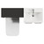 Napoli 390 Cento Matt Black 1100mm 2 Door Vanity Unit Toilet Suite with Glide Basin Top View thumbnail