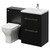 Napoli 460 Cento Matt Black 1200mm 2 Drawer Vanity Unit Toilet Suite with Glide Basin Right Hand View thumbnail