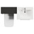 Napoli 460 Cento Matt Black 1200mm 2 Drawer Vanity Unit Toilet Suite with Glide Basin Top View thumbnail