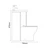 Napoli 390 Cento Matt Black 1100mm 2 Drawer Vanity Unit Toilet Suite with Glide Basin Side on Dimensions thumbnail