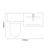 Napoli 390 Cento Matt Black 1100mm 2 Drawer Vanity Unit Toilet Suite with Glide Basin Top Down Dimensions thumbnail