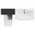Napoli 460 Cento Matt Black 1400mm 2 Drawer Vanity Unit Toilet Suite with Glide Basin Top View thumbnail
