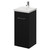 Napoli 390 Nero Oak 400mm Single Door Vanity Unit with Glide Basin Right Hand View