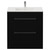 Napoli 390 Nero Oak 800mm 2 Drawer Vanity Unit with Angel Basin Front View