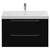 Napoli 390 Nero Oak 800mm Wall Mounted 2 Drawer Vanity Unit with Rimini Basin Front View
