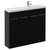 Napoli 250 Nero Oak 1000mm 4 Door Vanity Unit with Square Silvo Basin Left Hand View thumbnail